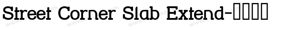 Street Corner Slab Extend字体转换